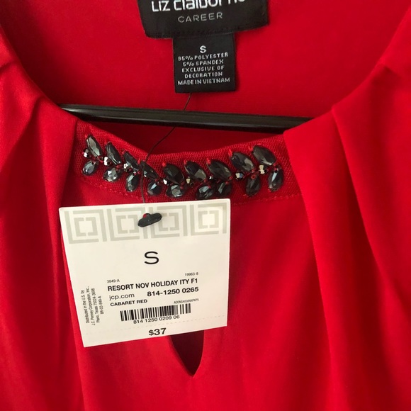 Liz Claiborne red blouse - Picture 2 of 2
